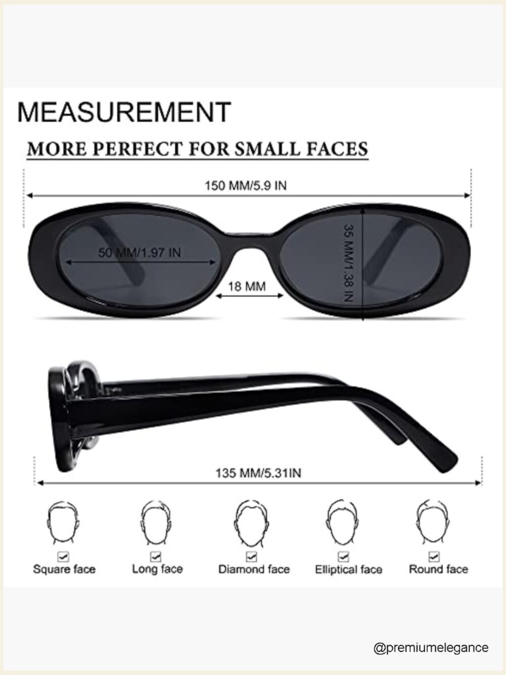Retro Oval Polarized Sunglasses UV400 Protection - Picture 3 of 7